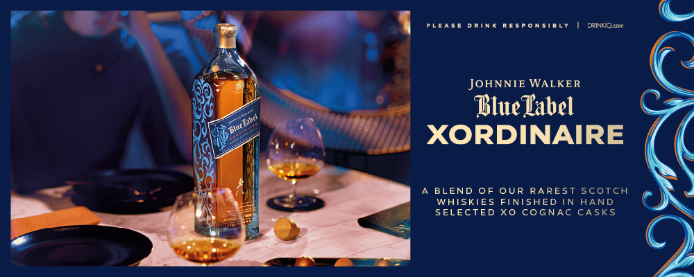 Reklamebanner for Johnnie Walker Blue Label Xordinaire.