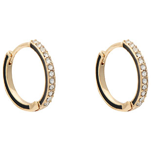 Belle & Beau Jet Celestial Hoop Earrings