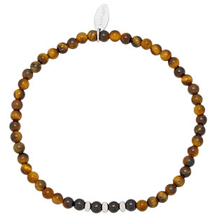 Bartlett London Tigers Eye & Black Onyx Beaded Bracelet