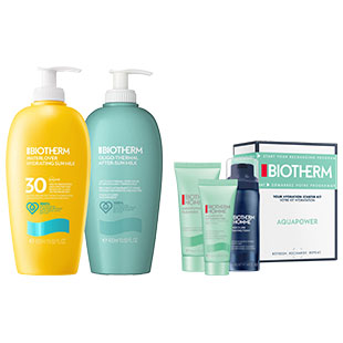 Biotherm Lait Solaire + Biotherm After Sun + Biotherm Aquapower Gaveæske