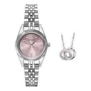 Vaaleanpunainen/ruostumaton teräs