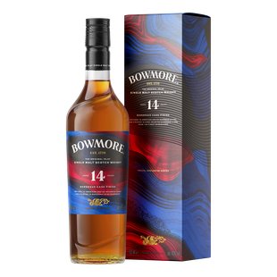 Bowmore Single Malt Scotch Whisky 14 YO Bordeaux Cask Finish.
